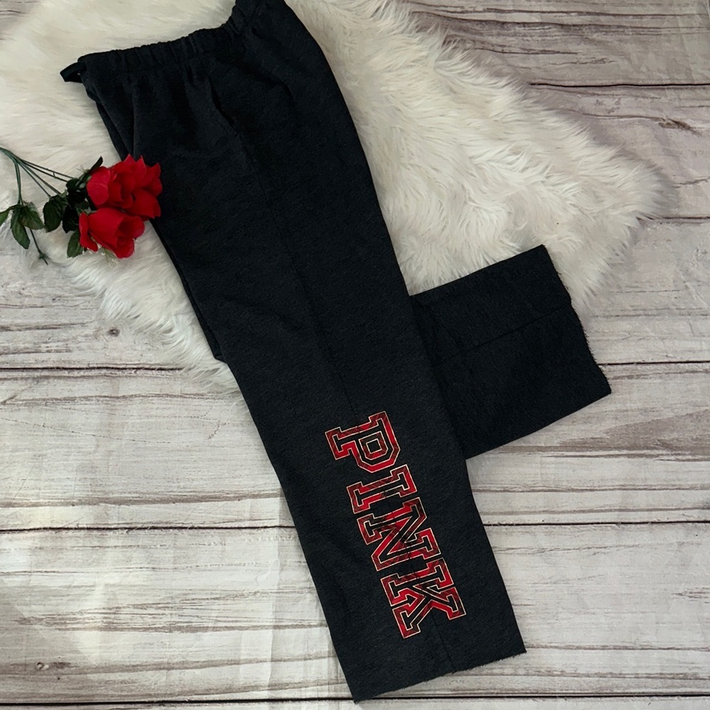 Victoria’s Secret Sweatpants with Red Pink Logo Size Small